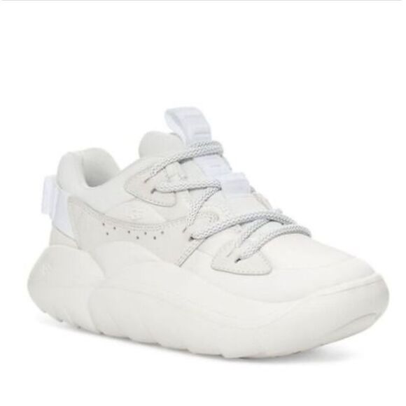 NEW- UGG- WHITE LA CLOUD LACE FASHION PLATFORM SNEAKERS, WOMEN Size 10 - Picture 2 of 9